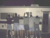 Lined up against the Magic Bus??