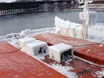 B-Loop Collection: the Presque Isle pulling into Agate Bay in winter