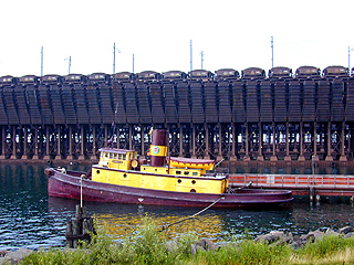 The tugboat Edna G. in Two Harbors harbor